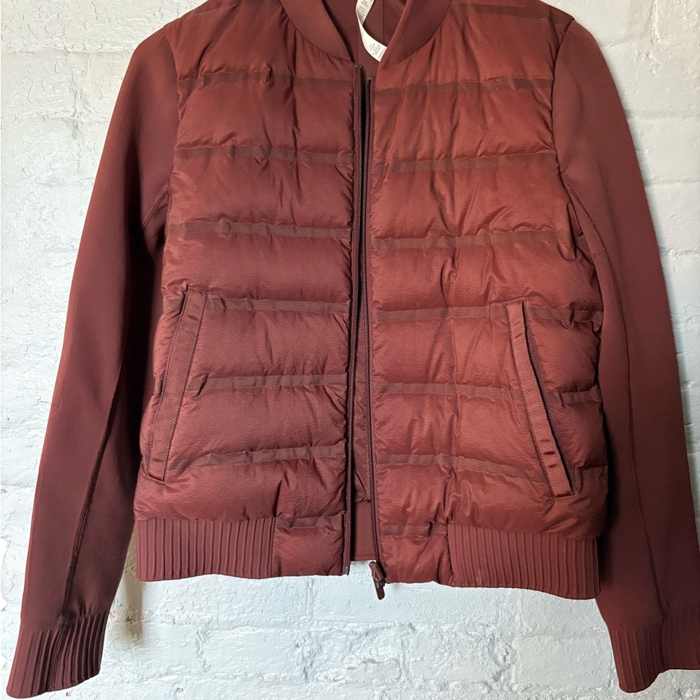 Stylish Burgundy Puffer Jacket